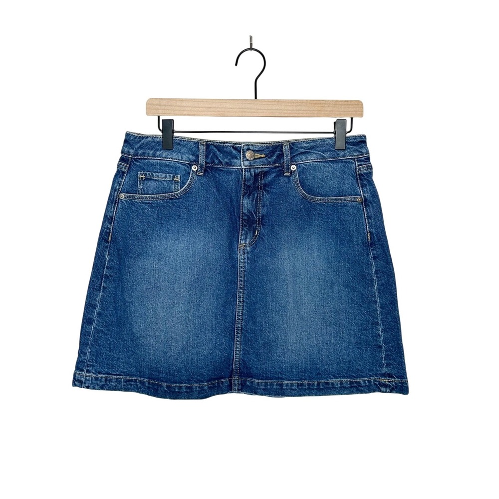 Ann Taylor LOFT Classic Denim Jean Mini Skirt 6